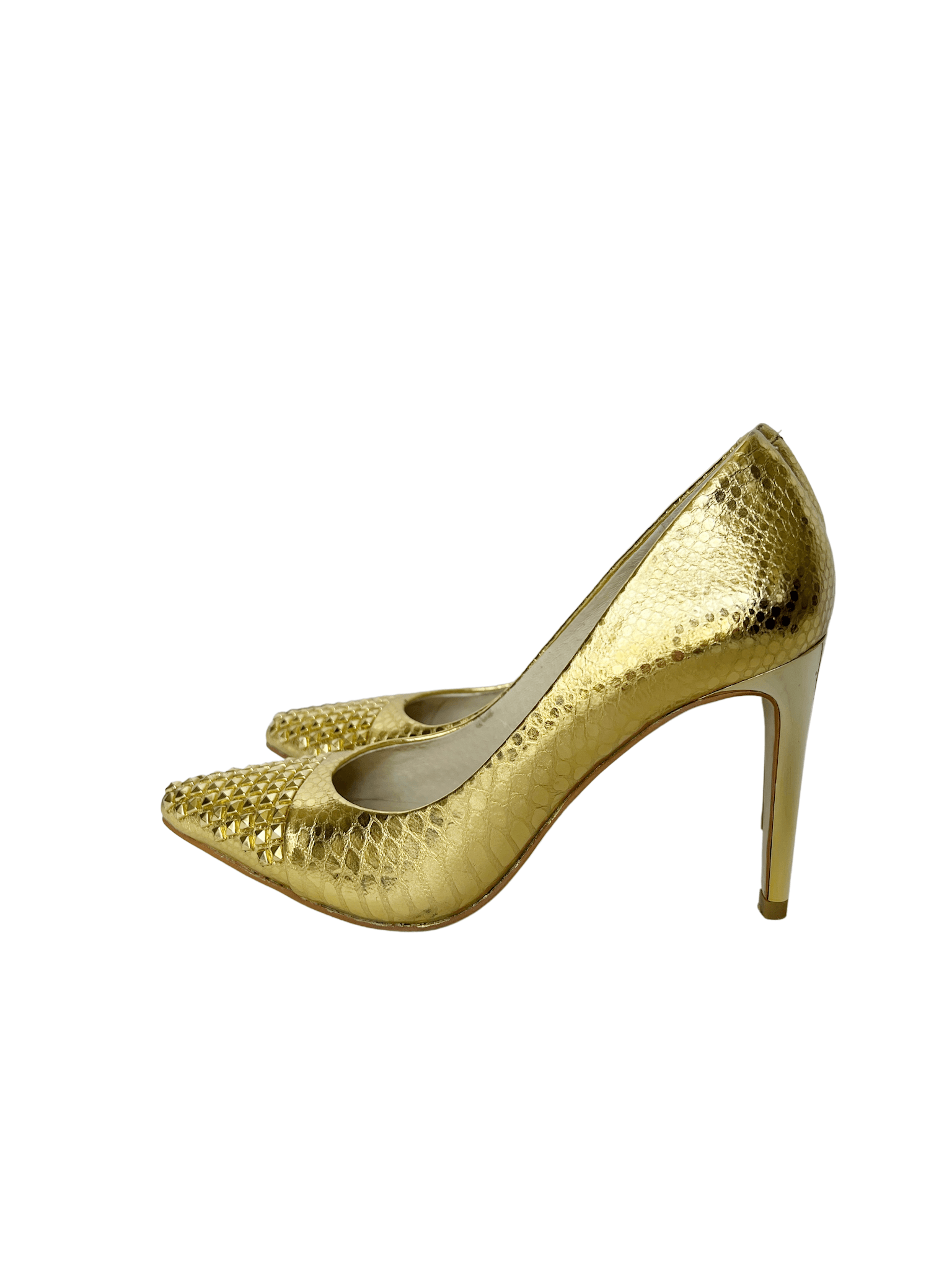 Micheal kors gold deals heels