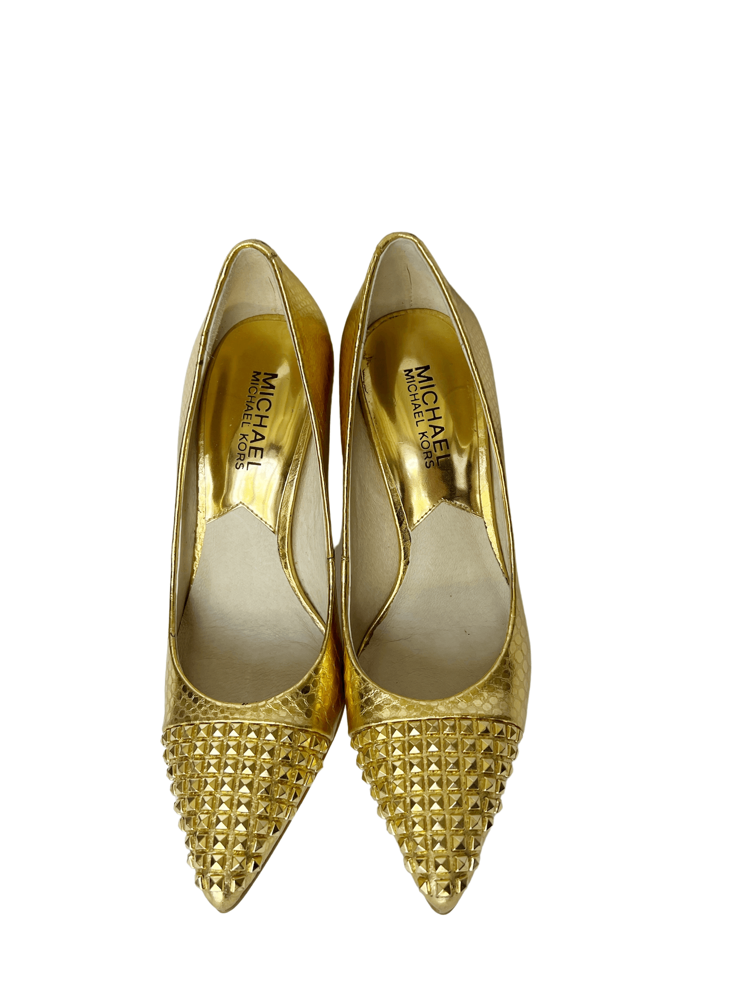 Michael kors 2025 gold heels