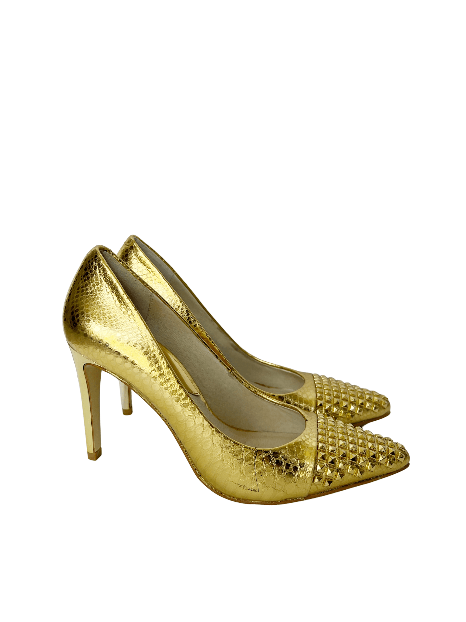 Michael kors gold shoes 2025 heels